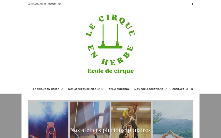 Screenshot of lecirqueenherbe.com