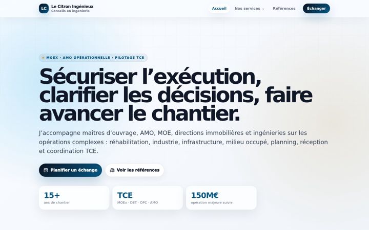 Screenshot of lecitroningenieux.fr