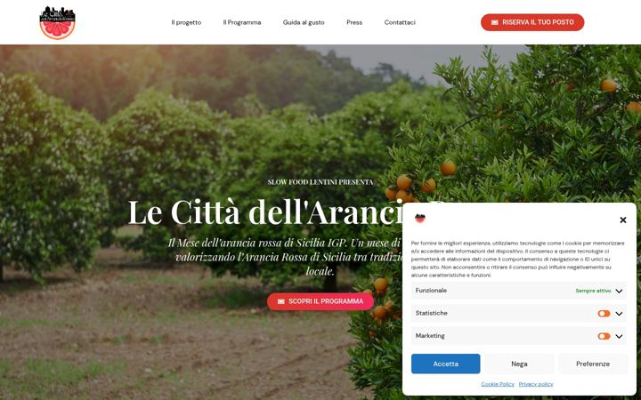 Screenshot of lecittadellaranciarossa.it