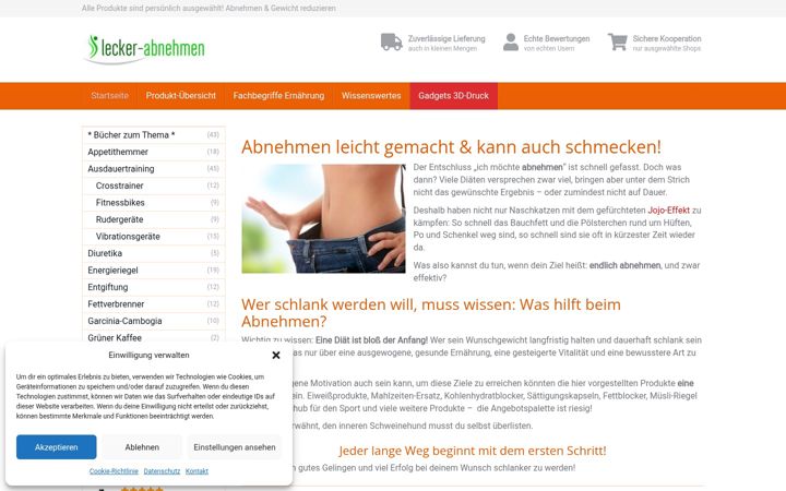 Screenshot of lecker-abnehmen.com