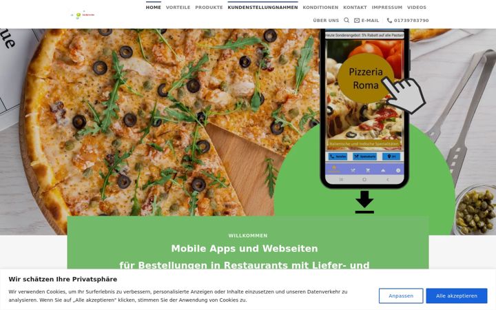Screenshot of leckerorder.com