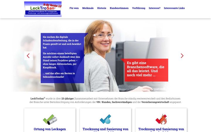 Screenshot of lecktrosan.de