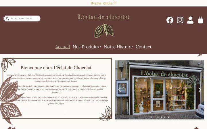 Screenshot of leclatdechocolat79.fr
