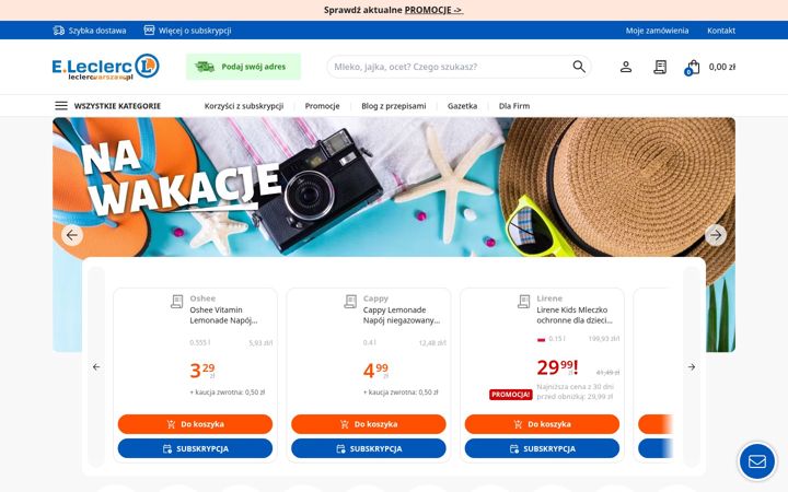 Screenshot di leclerc.warszawa.pl