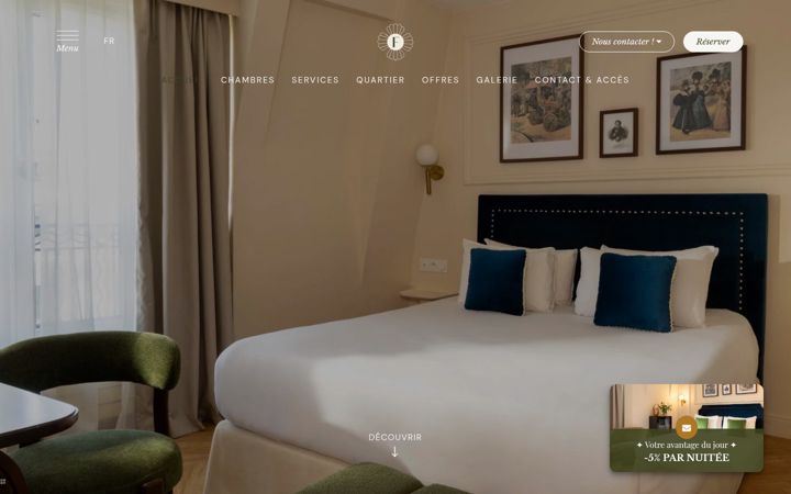 Screenshot of leclery-hotel-paris.com