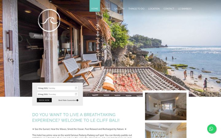 Screenshot of lecliffbali.com