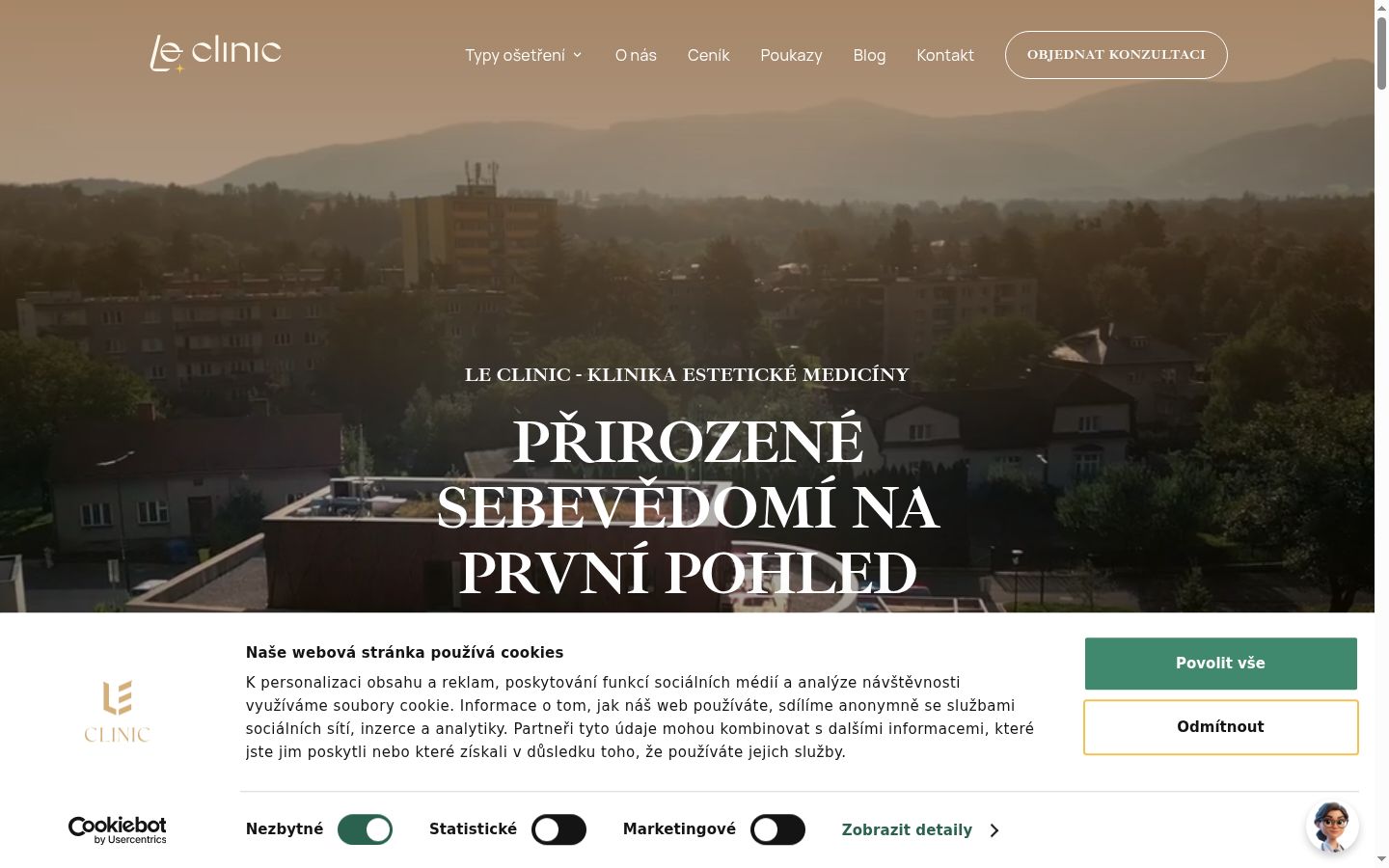 Snimka zaslona bannera za privolu prikazanog prije bilo kakve interakcije