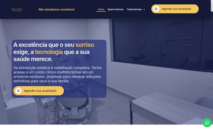 Screenshot of leclinicodontologia.com.br