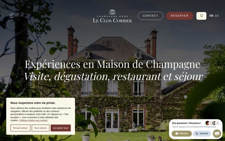 Screenshot of lecloscorbier.fr