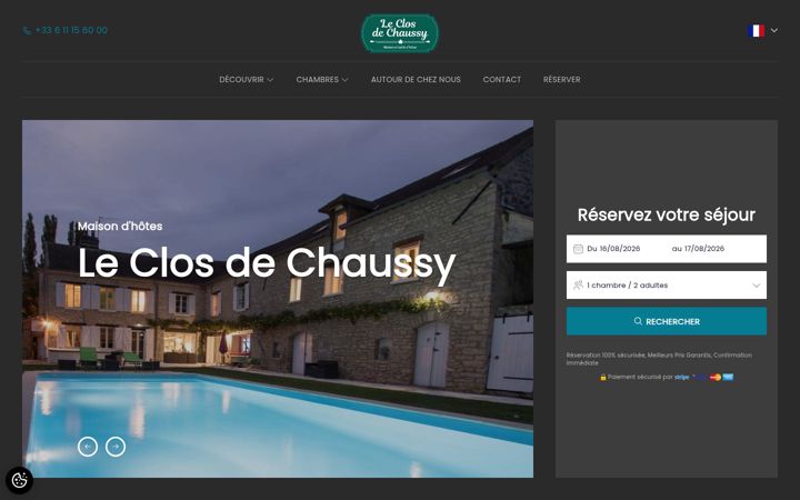 Screenshot of leclosdechaussy.fr
