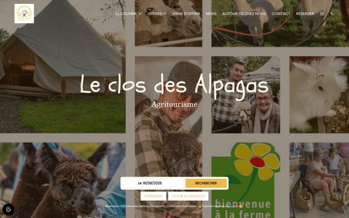 Screenshot of leclosdesalpagas.com