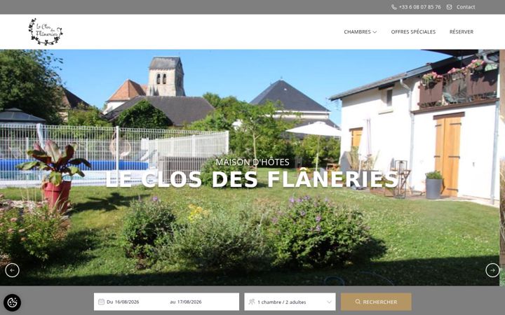 Screenshot of leclosdesflaneries.com