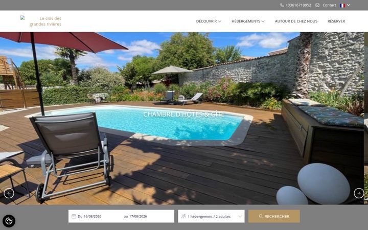 Screenshot of leclosdesgrandesrivieres.fr