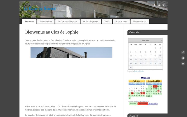 Screenshot of leclosdesophie.com