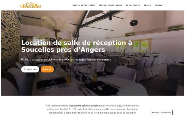 Screenshot of leclosdesoucelles.com