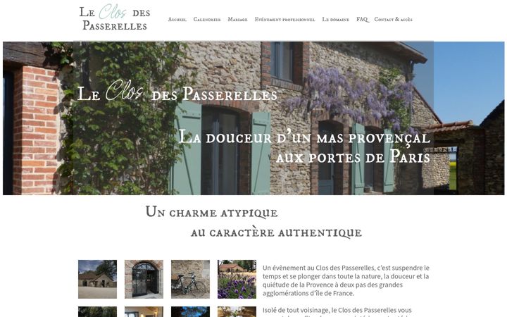 Screenshot of leclosdespasserelles.com