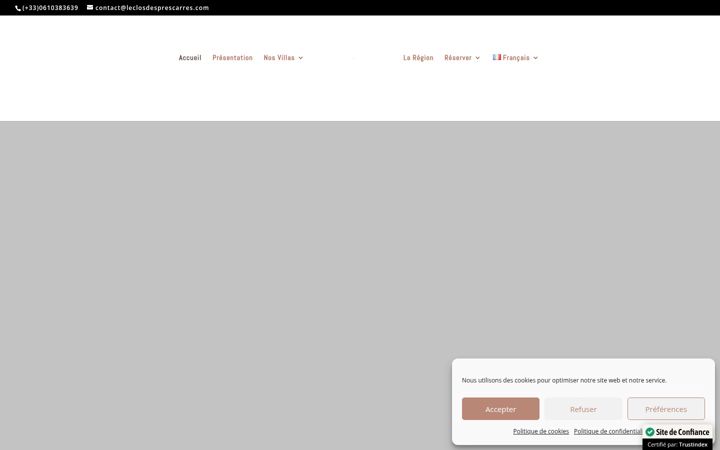 Screenshot of leclosdesprescarres.com