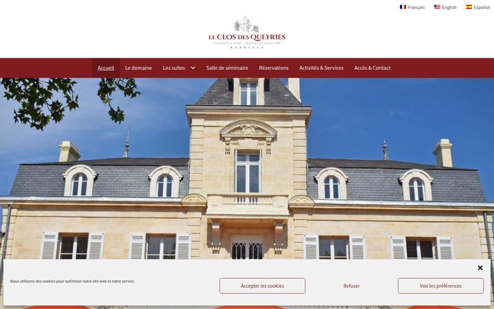Screenshot of leclosdesqueyries.com
