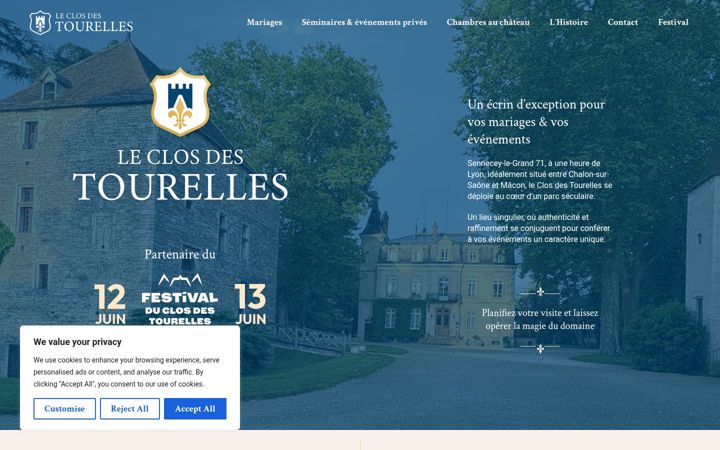 Screenshot of leclosdestourelles.fr
