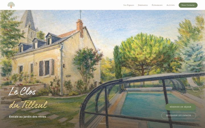 Screenshot of leclosdutilleul.fr
