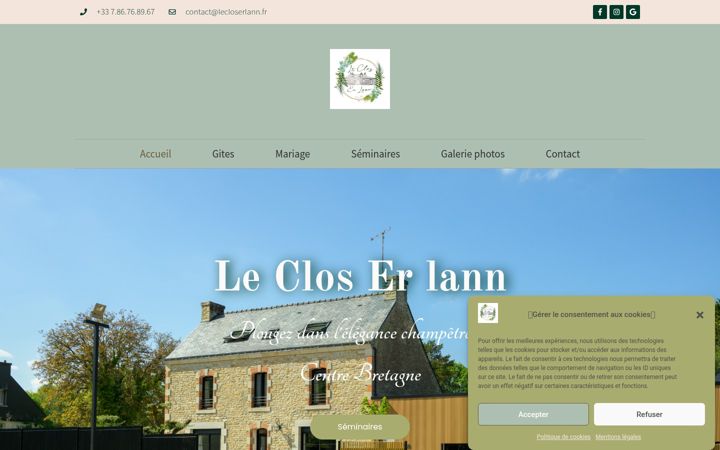 Screenshot of lecloserlann.fr