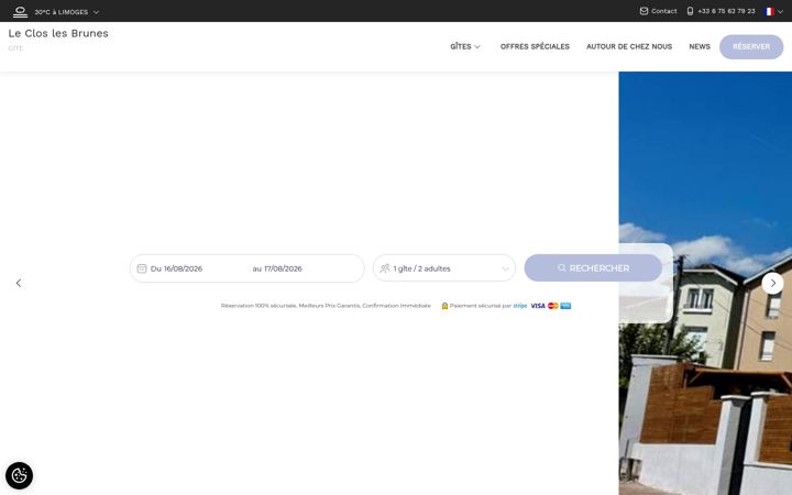 Screenshot of lecloslesbrunes.com