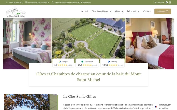 Screenshot of leclossaintgilles.fr