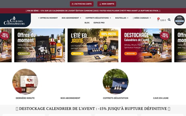 Screenshot of leclubdesconnaisseurs.com