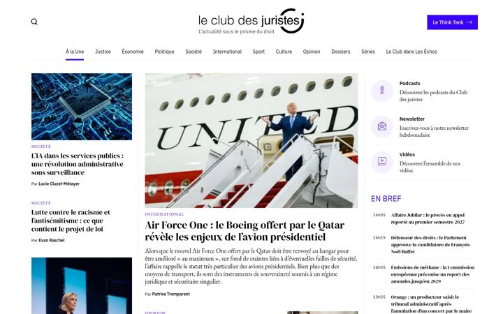 Screenshot of leclubdesjuristes.com