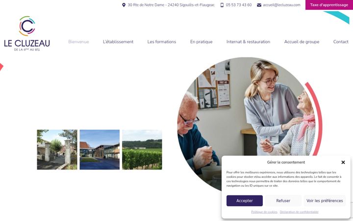 Screenshot of lecluzeau.com