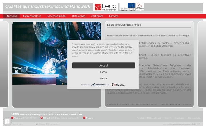 Screenshot of leco-industrieservice.de