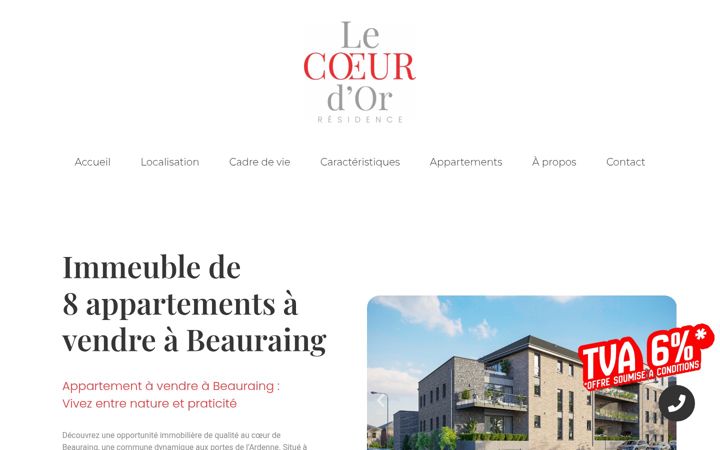 Screenshot of lecoeurdor.be