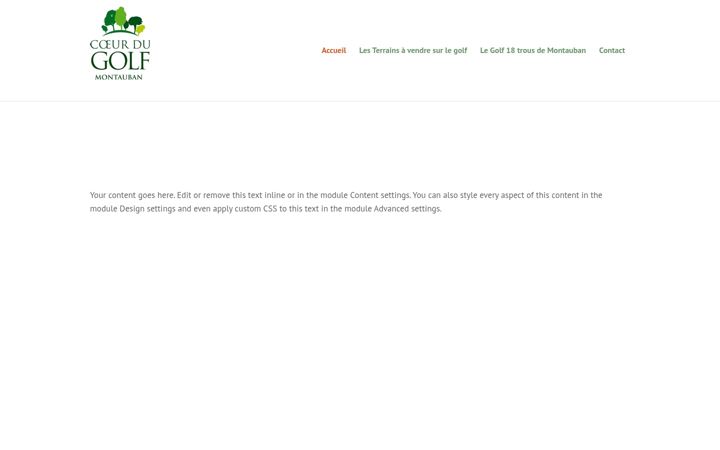 Screenshot of lecoeurdugolf.fr
