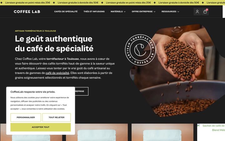 Screenshot of lecoffeelab.fr