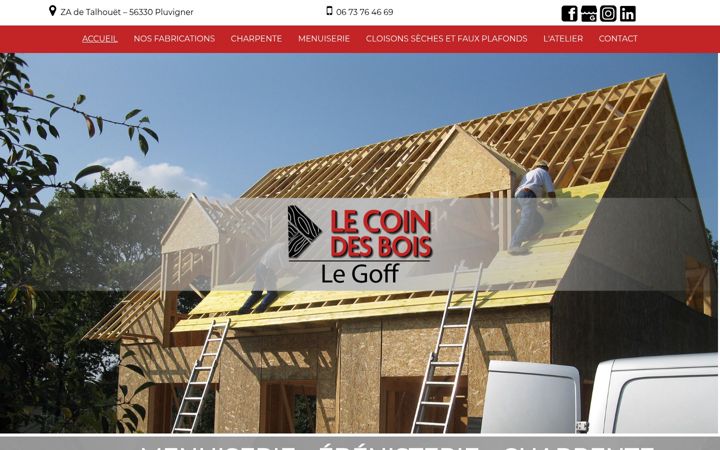 Screenshot of lecoindesbois56.com