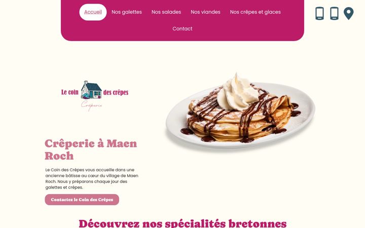 Screenshot of lecoindescrepes.fr