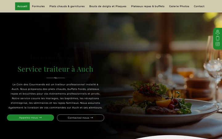 Screenshot of lecoindesgourmands.com