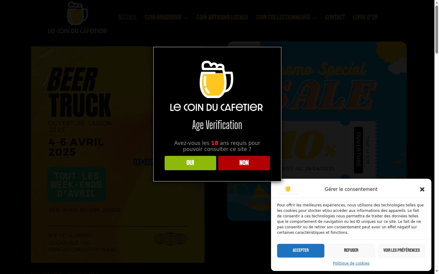 Zrzut ekranu banera zgody wyświetlanego przed jakąkolwiek interakcją