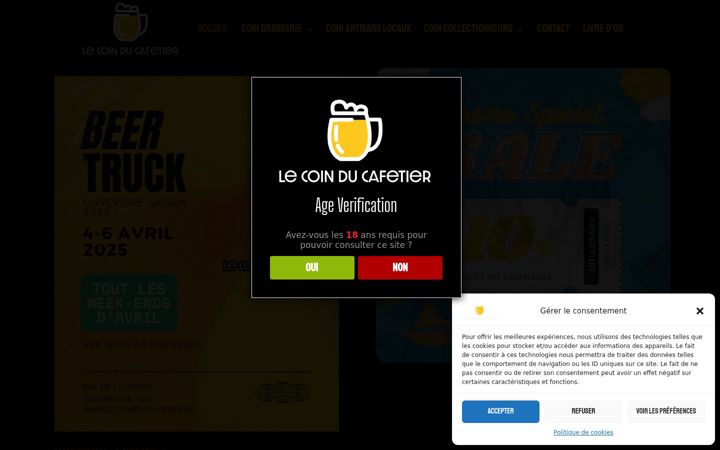 Screenshot of lecoinducafetier.be