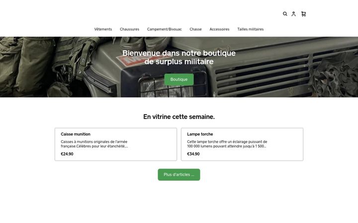 Screenshot of lecoindumilitaire.fr
