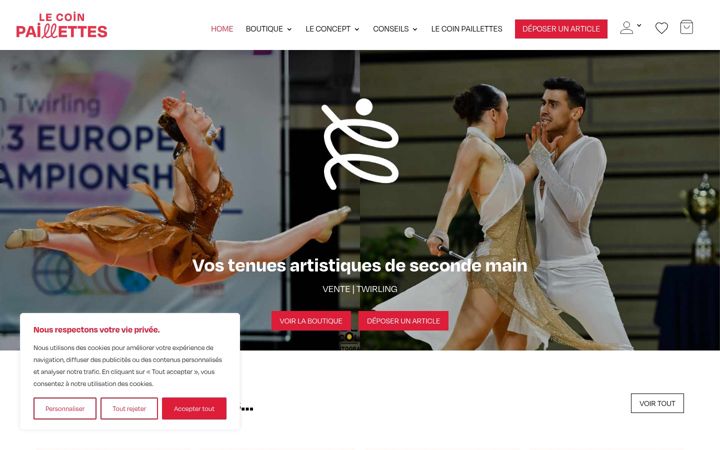 Screenshot of lecoinpaillettes.fr