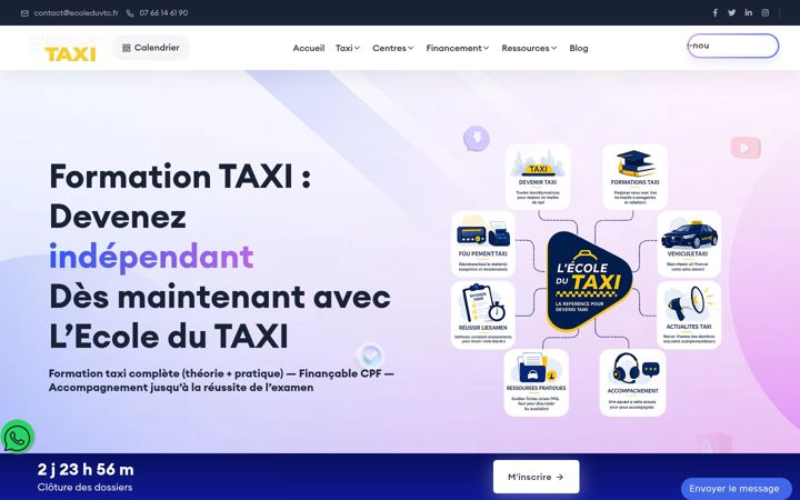 Screenshot of lecoledutaxi.fr
