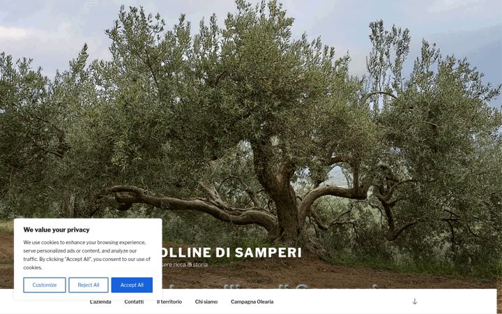 Screenshot of lecollinedisamperi.it