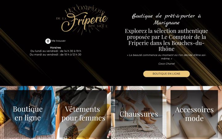 Screenshot of lecomptoir-de-la-friperie.fr