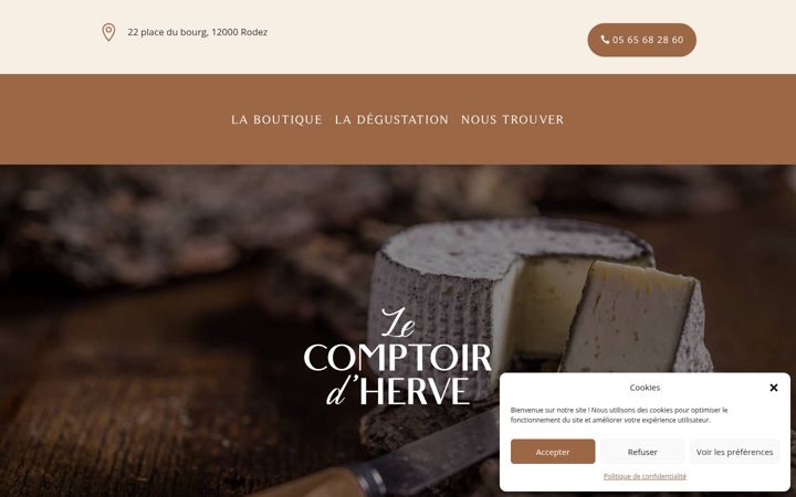 Screenshot of lecomptoir-dherve.com