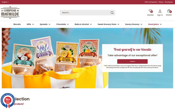 Screenshot of lecomptoirdemathilde.com
