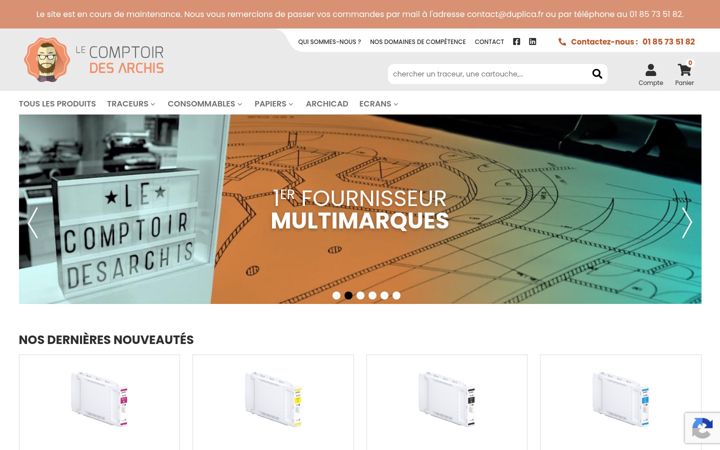 Screenshot of lecomptoirdesarchis.com