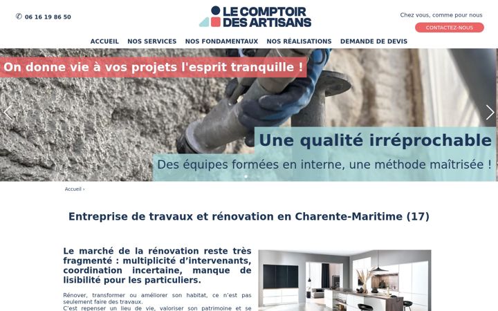 Screenshot of lecomptoirdesartisans.net
