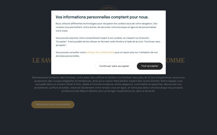 Screenshot of lecomptoirdeshommes.fr