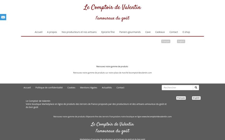 Screenshot of lecomptoirdevalentin.fr